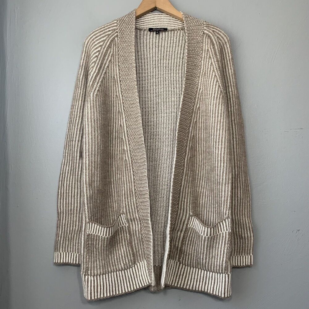 Elisabetta Cardigan Size Medium Beige Wool Mohair Sweater Boho Grunge Lagenlook